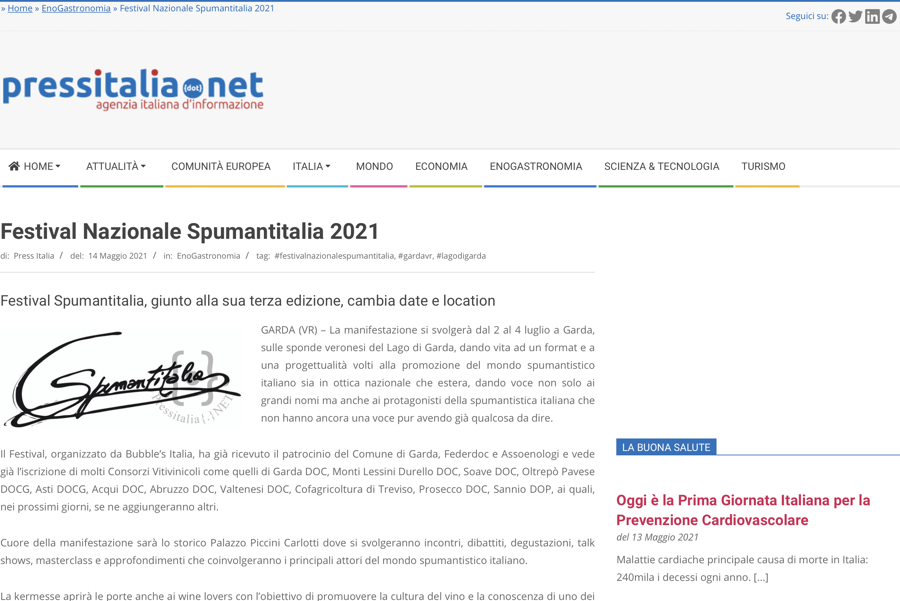 PRESSITALIA.NET: Festival Nazionale Spumantitalia 2021