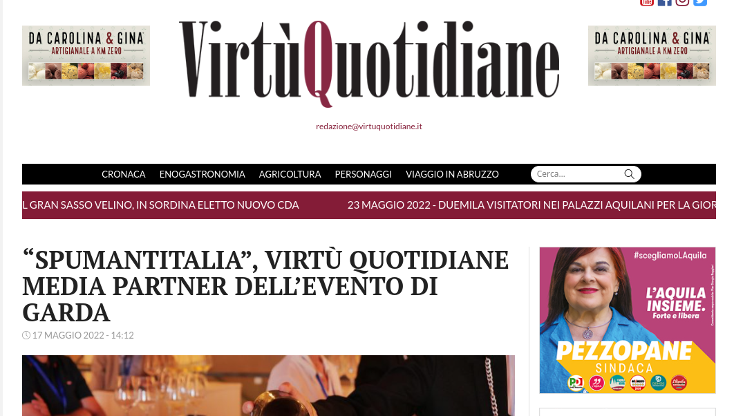 Virtù Quotidiane: Virtù Quotidiane Media Partner dell’evento di Garda