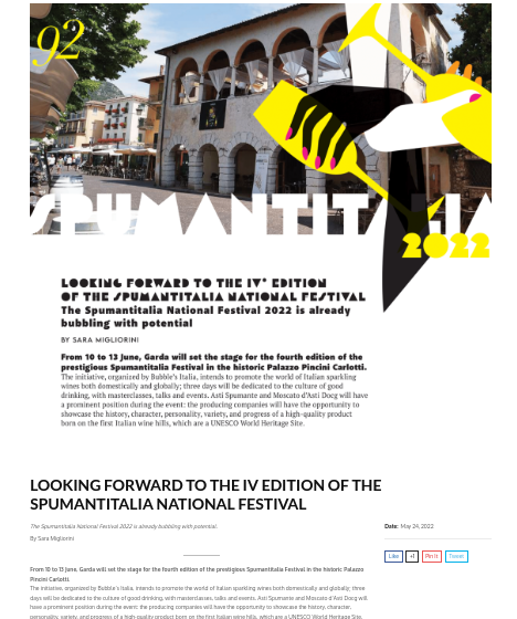 Italian Good Living: Looking forward to the IV Edition of the Spumantitalia National Festival