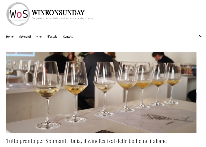 Wine On Sunday: Tutto pronto per Spumanti Italia, il winefestival delle bollicine italiane